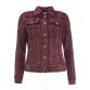 NED Fares Lurex Tweed Check Purple